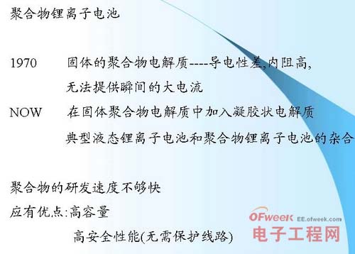 聚合物锂离子电池的历史